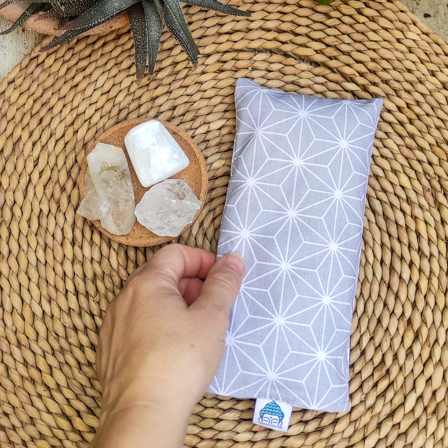 Chillow בד כותנה דגם גלקטי אפור Yogachillow